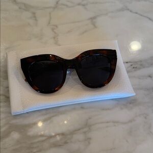 LeSpecs Air Heart Tortoise Shell Sunglasses NWT